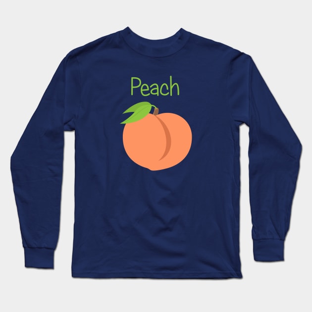 Peach Long Sleeve T-Shirt by EclecticWarrior101